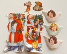 Lott 7 stk glansbilder med nisse/ engle/ jule motiv 1920-1960 thumbnail