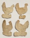 Antikke glansbilder høner fuglemotiv 1900-tallet thumbnail