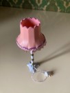 Lundby dukkehus møbler tilbehør 1:18 - Rosa/hvit stålampe (6155) 1980 tallet thumbnail