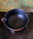 Antikk Art Deco fruktbolle/ skål i keramikk drypp kunstglasur A kl 7 - Ollestad Egersunds Fayance Norge 1930 tallet thumbnail