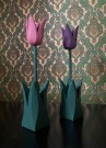 Håndlaget borddekor tulipaner blomster trefigurer kunsthåndverk Sverige Sweden thumbnail