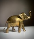 Elefant pyntefigur/ skulptur i messing thumbnail