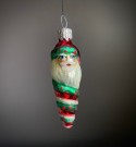 Juletrepynt julekule håndmalt nisse i glass - 1950/ 60 tallet thumbnail