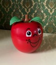 Happy Apple Roly-Poly rangle Rødt eple - Fisher Price Toys U.S.A. 1970 tallet thumbnail