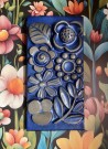 Fleur plaque veggplett veggdekor blomsterdekor glasert keramikk Berit Ternell Upsala Ekeby Sweden Sverige 1970-tallet thumbnail