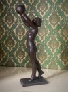 Statuetten for kvinner statue/ skulptur/ figur i bronse - Knut Skinnarland Norge 1940-tallet thumbnail