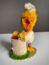Påskedekor kitsch kylling eggeholder piperens og papp - 1950/ 60 tallet thumbnail
