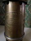 Davy Safetly gruvelampe parafinlampe lykt i messing British Coal Mining England thumbnail