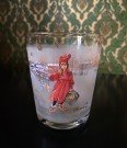 Juledekor Britta mit äpplen håndlaget lyslykt telysholder i glass Carl Larsson Goebel Germany Tyskland thumbnail
