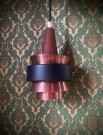Taklampe lampependel pendant teak kobber Fog og Morup Denmark 1960-tallet thumbnail