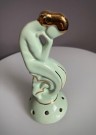 Art Deco blomsterspreder i porselen - Gefle porselin Sverige, 1930/40 tallet thumbnail