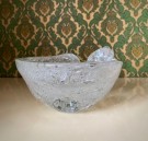Etikettmerket skål i klart transparent kunstglass Murano Italia thumbnail