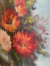 Innrammet oljemaleri på lerret stilleben blomstermotiv thumbnail