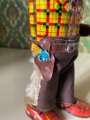 Mekanisk trekkopp blikkleke Cowboy med lasso Japan 1950/60-tallet thumbnail
