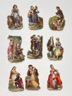 Antikke viktorianske glansbilder miniglans rokokko barokk romantisk motiv 1890-1910  thumbnail