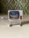 Lundby dukkehus møbler tilbehør 1:18 - TV television med lys 1970/ 80 tallet thumbnail