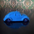 Tomte bil volkswagen VW 1200 blå modellbil vinylplast No. 750/13 Åsmund Lærdal Stavanger Norway Norge 1963-1973 thumbnail