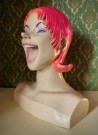 Pink Rosa Lady Lulu Mannequin hode torso utstillingsbyste dukke i kompositt plastmateriale  thumbnail