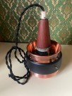 Taklampe lampependel pendant teak kobber Fog og Morup Denmark 1960-tallet thumbnail