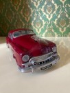 Schuco Patent Ingenico burgunder rød batteridrevet modellbil med henger 5311/ 5330 Tyskland Germany 1950-tallet thumbnail