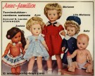 Anne-familien Marianne dukke med Tomte hjertesmykke - Lærdal Stavanger Norge Norway 1960 tallet thumbnail