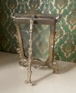 Bilderamme/ bordramme forgylt messingpatinert metall art nouveau rokokkostil  thumbnail