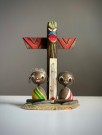 Kitsch KURONBO kokeshi dukke termometer i tre - Japan 1950 tallet thumbnail