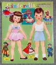 Cinderella Jack and Jill story favorites paper dolls 1547 ubrukte papirdukker Merrill Company USA 1950-tallet thumbnail