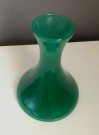 Jadegrønn vase i kunstglass - Hadeland glassverk Norge 1970 tallet thumbnail