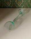 Antikk uranium vinglass stettglass  i Art Deco/ Jugend stil Josephinenhütte Poland 1900-tallet thumbnail