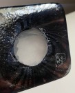 Signert vase/ dekorflaske i svart/ metallisk kunstglass - Jussi Riihimäki Finland thumbnail