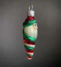 Juletrepynt julekule håndmalt nisse i glass - 1950/ 60 tallet thumbnail
