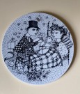 Months of Love Desember Mirakel kunstplatte i porselen 3013-12 Bjørn Wiinblad Nymolle Danmark  thumbnail