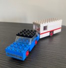 LEGO Camper-sett blå bil og campingvogn Legoland 656 i original eske og byggeinstruksjon lansert 1974 thumbnail
