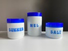 Space age store krukker/ beholdere med lokk - 1970/ 80 tallet thumbnail