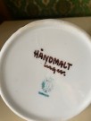 Lokk-krukke/skål blomstermotiv håndmalt kunstflint - Inger Waage Stavangerflint Norway Norge 1950/ 60 tallet thumbnail