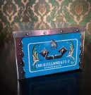Reklame Bjellands Christmas box blikkboks/skrin med hengslet lokk CHR. BJELLAND & CO A/S Stavanger Norge 1940-tallet thumbnail