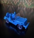 Tomte bil Jeep blå modellbil vinylplast No. 750/2 Åsmund Lærdal Stavanger Norway Norge 1962-1978 thumbnail