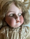 Antikk sovedukke bisquit porselen H34 cm - Tyskland 1900 tallet thumbnail