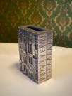 Steel art  vase i rustfritt stål brutalistisk sti/ industriell design - Olav Joa Polaris Norge 1970 tallet thumbnail
