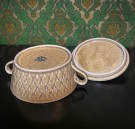 Relief sukkerskål med lokk matt glasert steingods Jens Quistgaard Kronjyden/ B&G Bing & Gröndahl Denmark 1960-tallet thumbnail