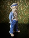 Tjuagutt/ gategutt/ musikant porselensfigur/ skulptur 12064 - WAGNER APEL Lippendorf GDR Germany thumbnail