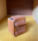HANSE/ LISA dukkehus møbel tilbehør 1:18 - teak salong lenestol 1970 tallet thumbnail