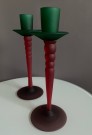 Lysestaker frostet kunstglass - Christiania GlasMagasin Norge, 1990/00 tallet thumbnail
