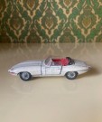 Hvit Jaguar E modellbil 1:43 TEKNO Denmark 1960-tallet thumbnail
