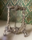 Bilderamme/ bordramme forgylt messingpatinert metall art nouveau rokokkostil  thumbnail
