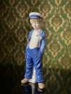 Tjuagutt/ gategutt/ musikant porselensfigur/ skulptur 12064 - WAGNER APEL Lippendorf GDR Germany thumbnail