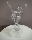 Blykrystall ballerina figur - Royal Crystal rock Italia, 1980 tallet thumbnail