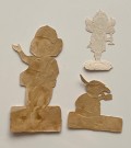 Antikke glansbilder med komisk dyremotiv 1900-1930 tallet thumbnail