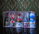 Russisk håndmalt juledekor/ ornament/ katetral/ suvenir i tre med oppheng  thumbnail